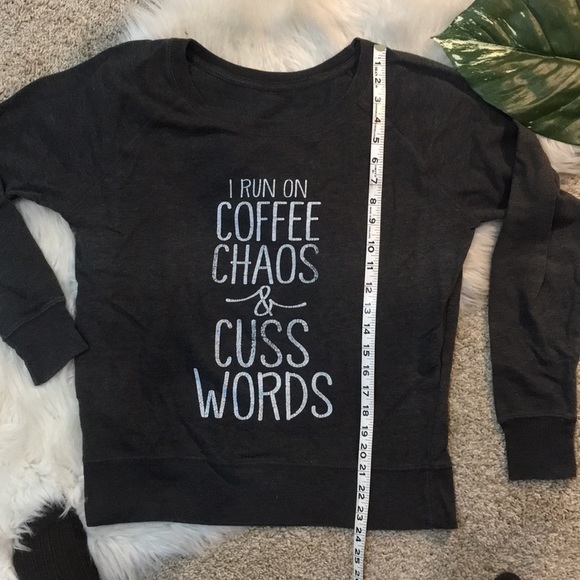 🥂HP 🥂coffee chaos and cuss word sweater pullover - Picture 4 of 4